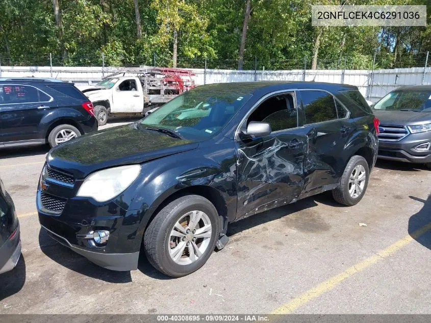 2012 Chevrolet Equinox Ls VIN: 2GNFLCEK4C6291036 Lot: 40308695