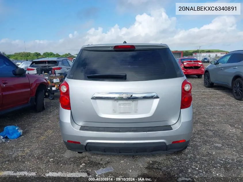 2GNALBEKXC6340891 2012 Chevrolet Equinox Ls