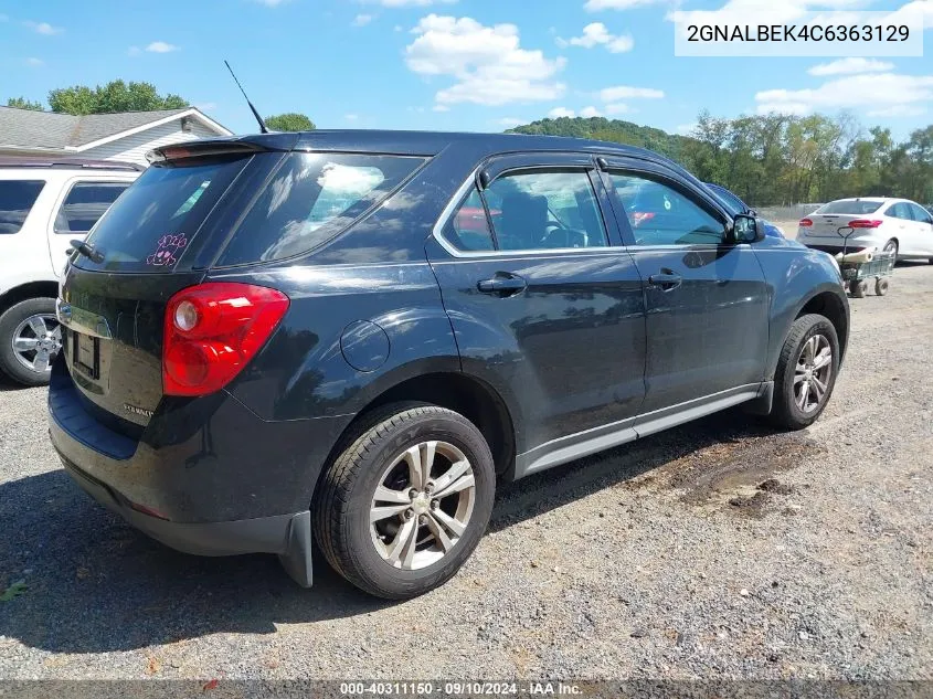 2012 Chevrolet Equinox Ls VIN: 2GNALBEK4C6363129 Lot: 40311150