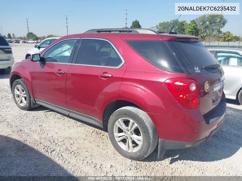 2012 Chevrolet Equinox 1Lt VIN: 2GNALDEK7C6235432 Lot: 40318233