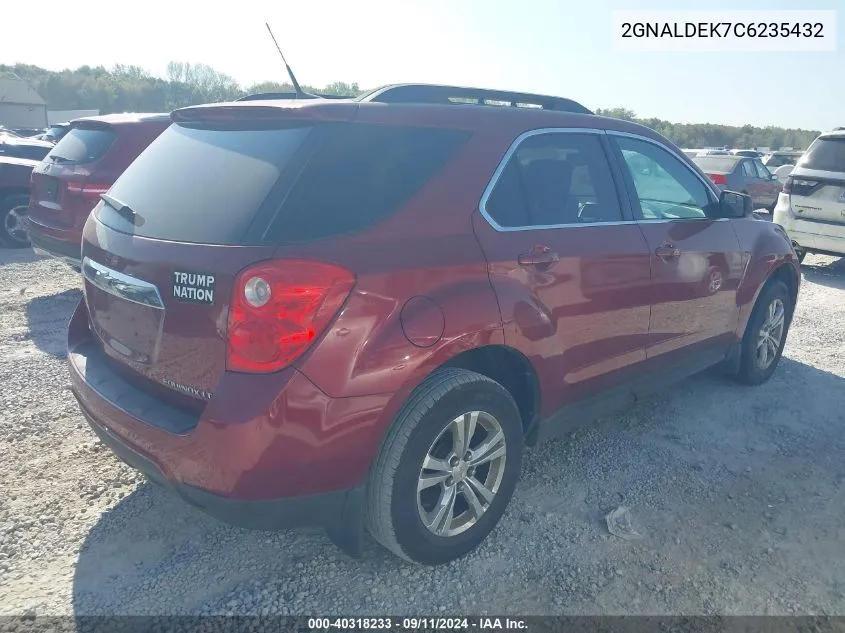 2012 Chevrolet Equinox 1Lt VIN: 2GNALDEK7C6235432 Lot: 40318233