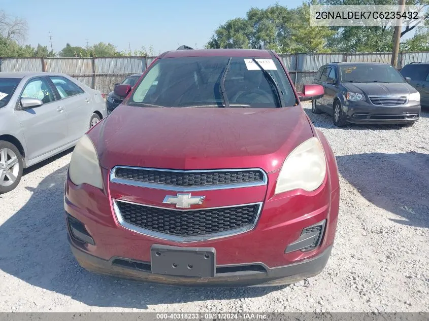 2012 Chevrolet Equinox 1Lt VIN: 2GNALDEK7C6235432 Lot: 40318233