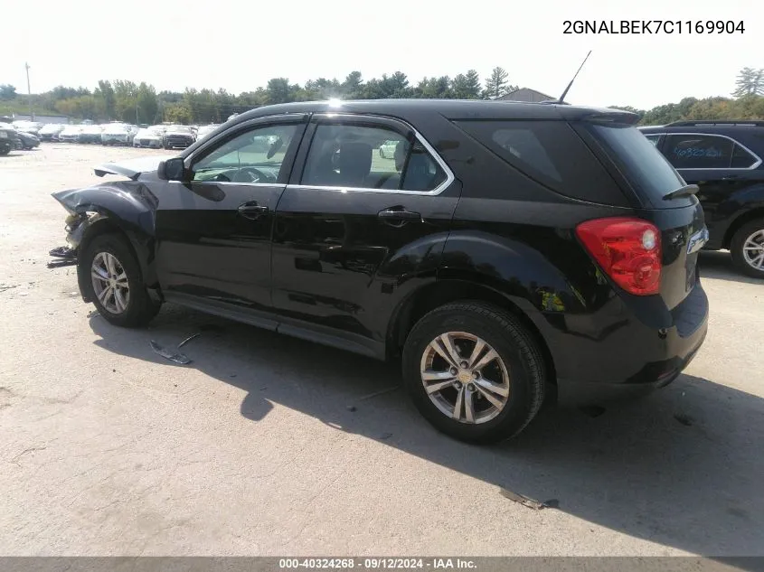 2012 Chevrolet Equinox Ls VIN: 2GNALBEK7C1169904 Lot: 40324268