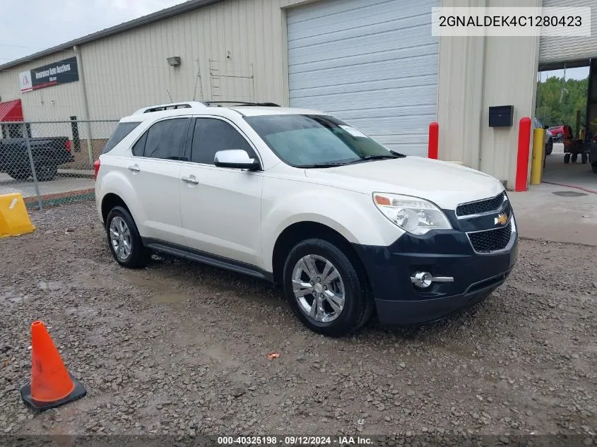 2012 Chevrolet Equinox 1Lt VIN: 2GNALDEK4C1280423 Lot: 40325198