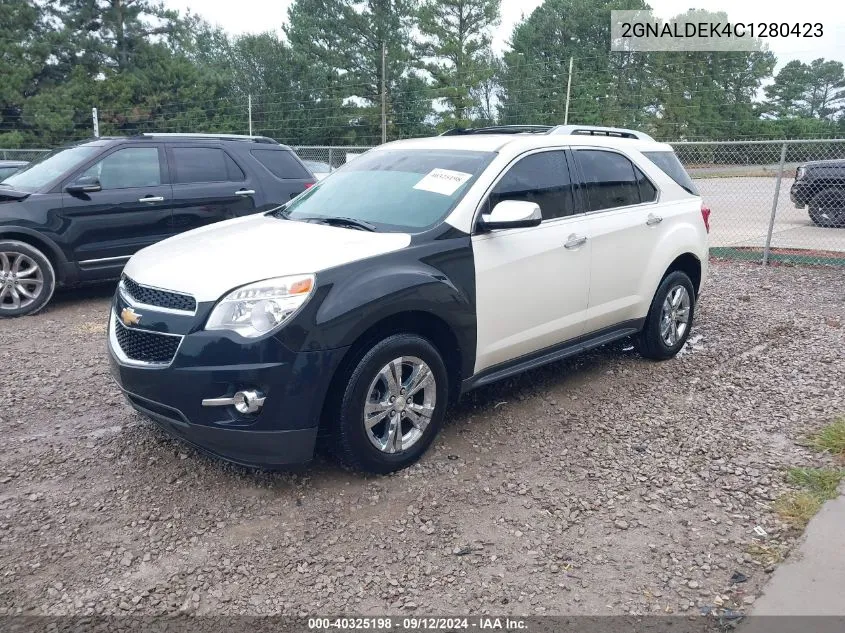 2012 Chevrolet Equinox 1Lt VIN: 2GNALDEK4C1280423 Lot: 40325198