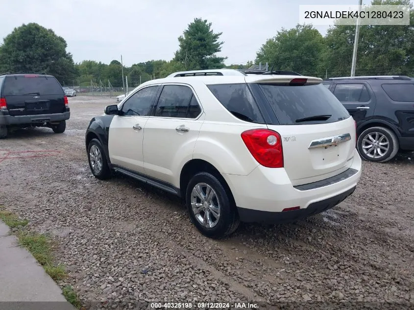 2012 Chevrolet Equinox 1Lt VIN: 2GNALDEK4C1280423 Lot: 40325198