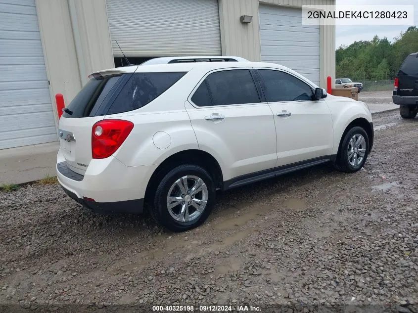 2012 Chevrolet Equinox 1Lt VIN: 2GNALDEK4C1280423 Lot: 40325198