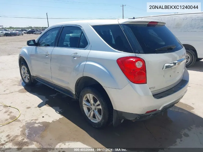 2012 Chevrolet Equinox Ls VIN: 2GNALBEKXC1240044 Lot: 40325444