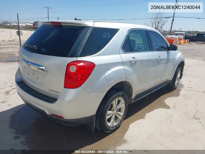 2012 Chevrolet Equinox Ls VIN: 2GNALBEKXC1240044 Lot: 40325444