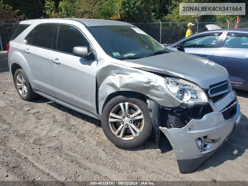 2012 Chevrolet Equinox Ls VIN: 2GNALBEK4C6341664 Lot: 40326751