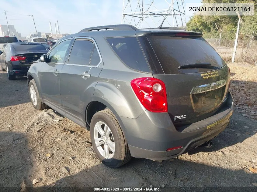 2012 Chevrolet Equinox Lt VIN: 2GNALDEK0C6321164 Lot: 40327829