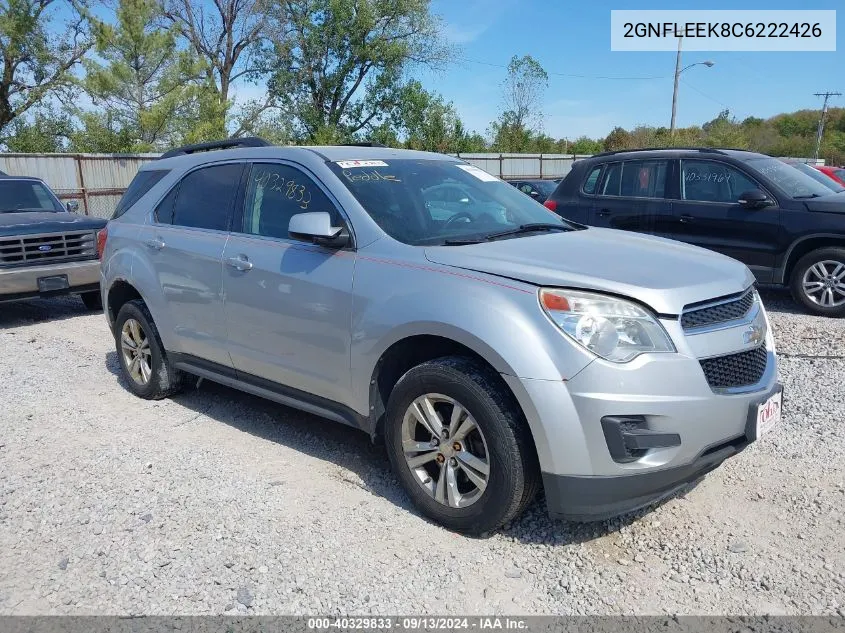 2012 Chevrolet Equinox 1Lt VIN: 2GNFLEEK8C6222426 Lot: 40329833