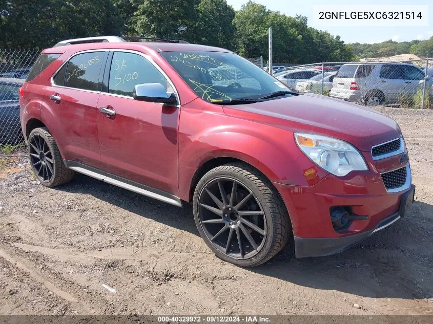 2012 Chevrolet Equinox Ltz VIN: 2GNFLGE5XC6321514 Lot: 40329972