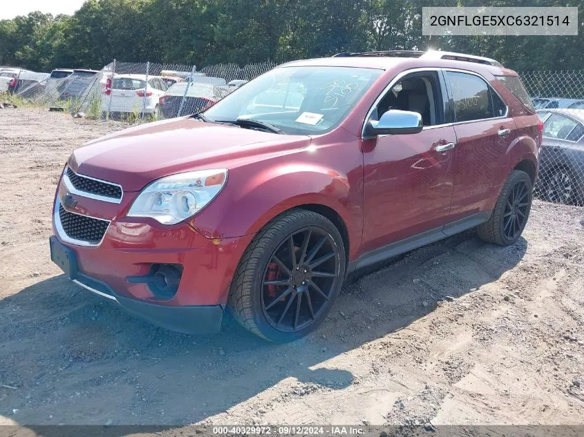 2012 Chevrolet Equinox Ltz VIN: 2GNFLGE5XC6321514 Lot: 40329972