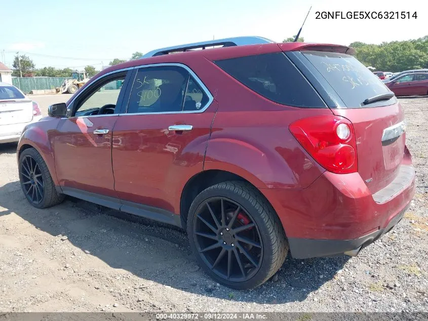 2GNFLGE5XC6321514 2012 Chevrolet Equinox Ltz