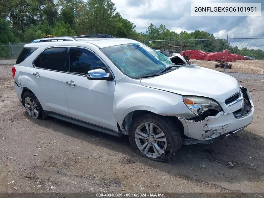 2012 Chevrolet Equinox Ltz VIN: 2GNFLGEK9C6101951 Lot: 40330329