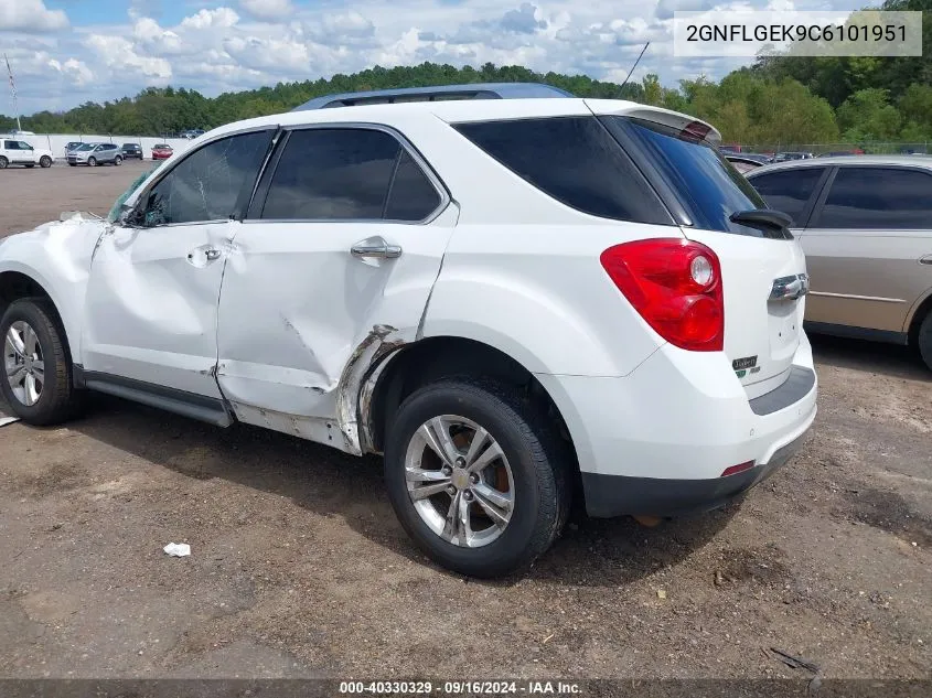 2012 Chevrolet Equinox Ltz VIN: 2GNFLGEK9C6101951 Lot: 40330329