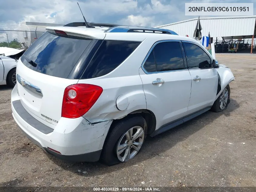 2012 Chevrolet Equinox Ltz VIN: 2GNFLGEK9C6101951 Lot: 40330329