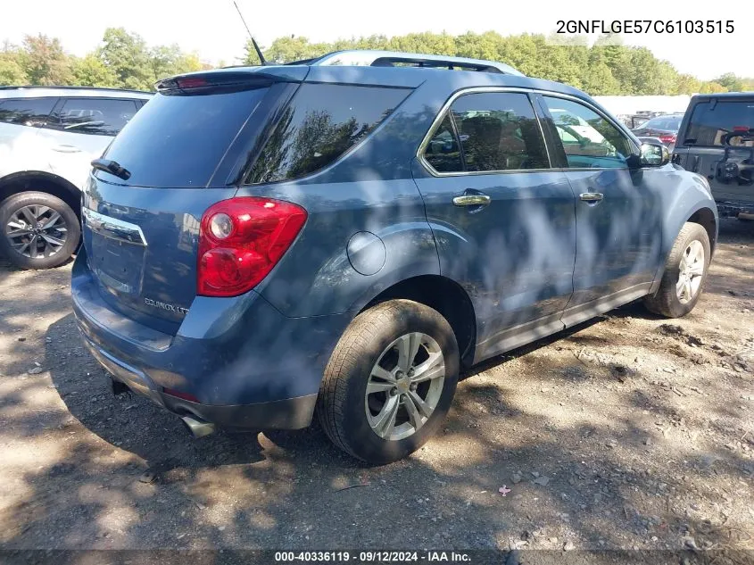 2012 Chevrolet Equinox Ltz VIN: 2GNFLGE57C6103515 Lot: 40336119