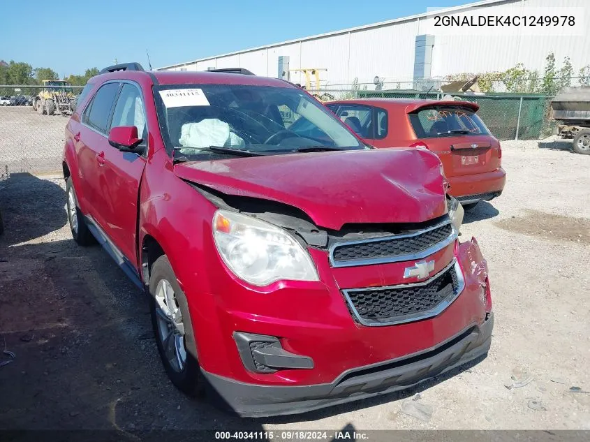 2012 Chevrolet Equinox 1Lt VIN: 2GNALDEK4C1249978 Lot: 40341115