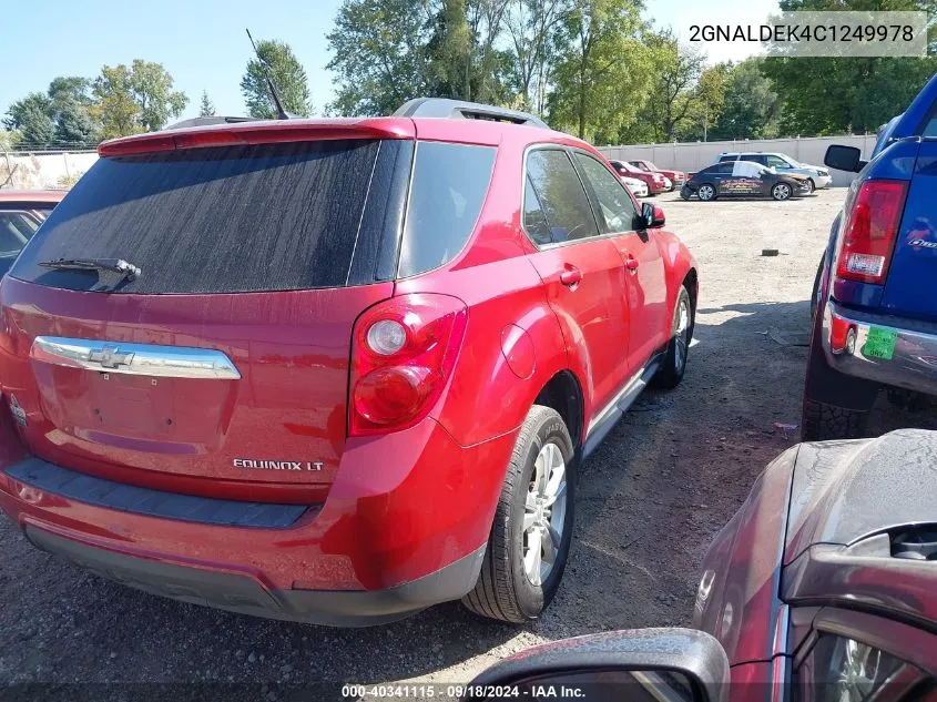 2GNALDEK4C1249978 2012 Chevrolet Equinox 1Lt