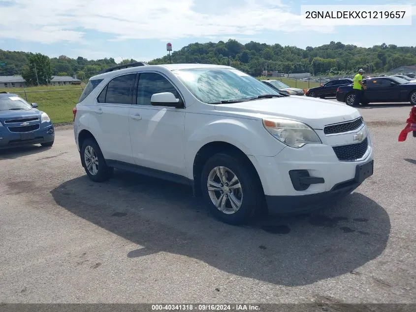 2012 Chevrolet Equinox 1Lt VIN: 2GNALDEKXC1219657 Lot: 40341318