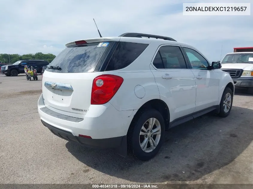 2012 Chevrolet Equinox 1Lt VIN: 2GNALDEKXC1219657 Lot: 40341318