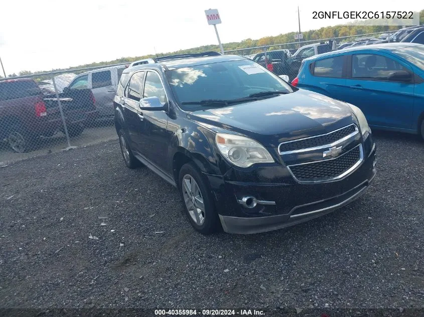 2012 Chevrolet Equinox Ltz VIN: 2GNFLGEK2C6157522 Lot: 40355984