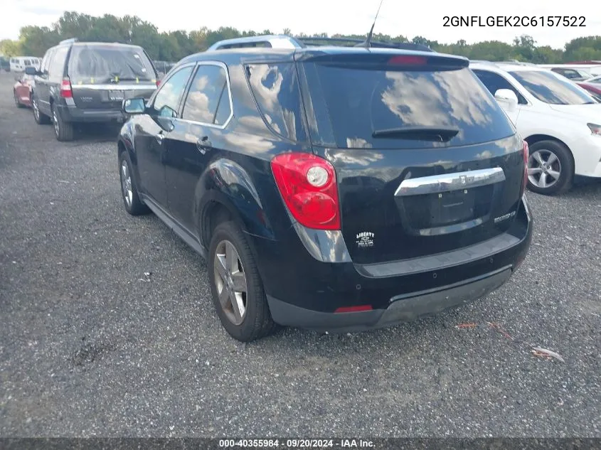 2012 Chevrolet Equinox Ltz VIN: 2GNFLGEK2C6157522 Lot: 40355984