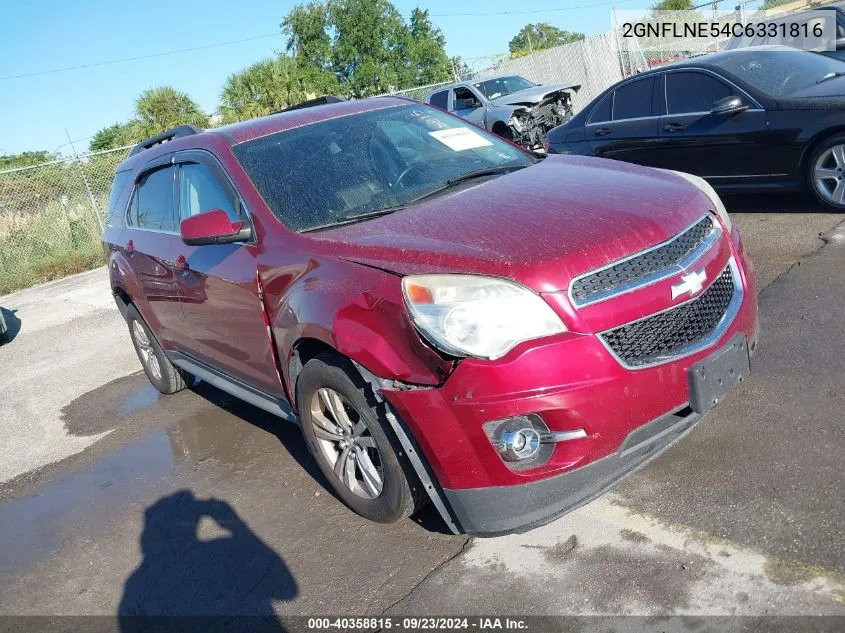 2012 Chevrolet Equinox 2Lt VIN: 2GNFLNE54C6331816 Lot: 40358815