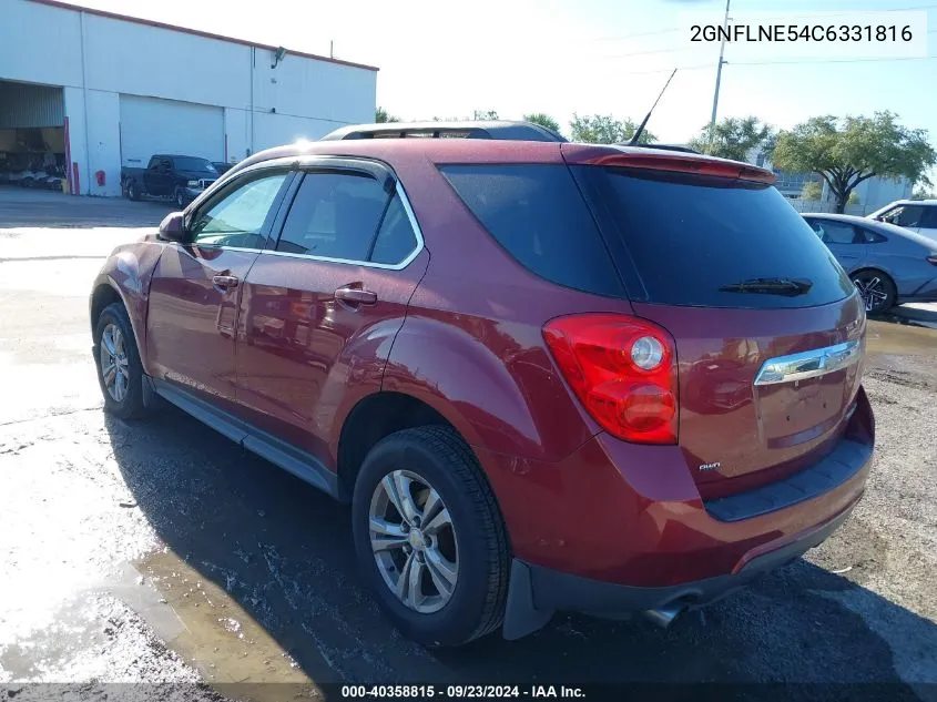 2012 Chevrolet Equinox 2Lt VIN: 2GNFLNE54C6331816 Lot: 40358815