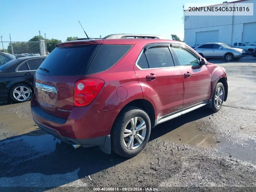 2012 Chevrolet Equinox 2Lt VIN: 2GNFLNE54C6331816 Lot: 40358815