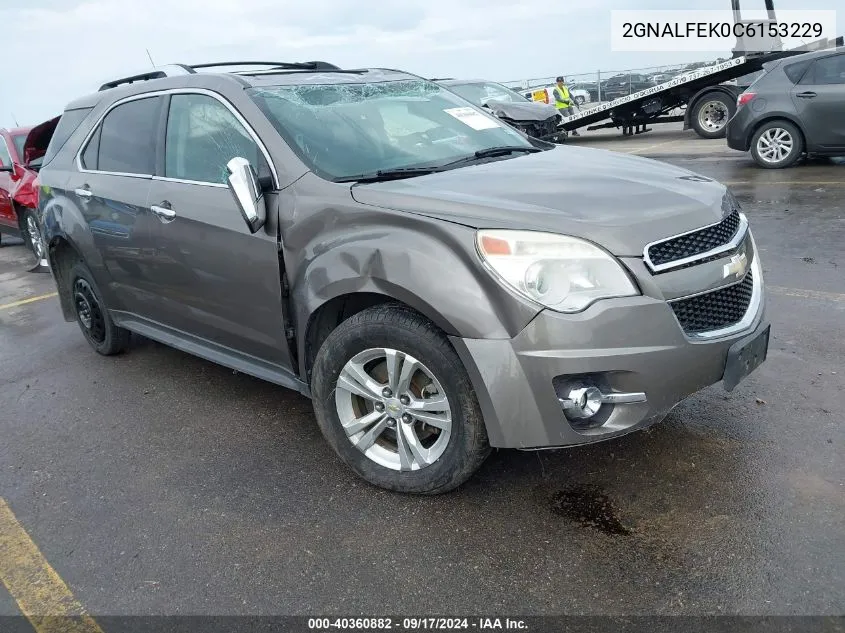 2012 Chevrolet Equinox Ltz VIN: 2GNALFEK0C6153229 Lot: 40360882