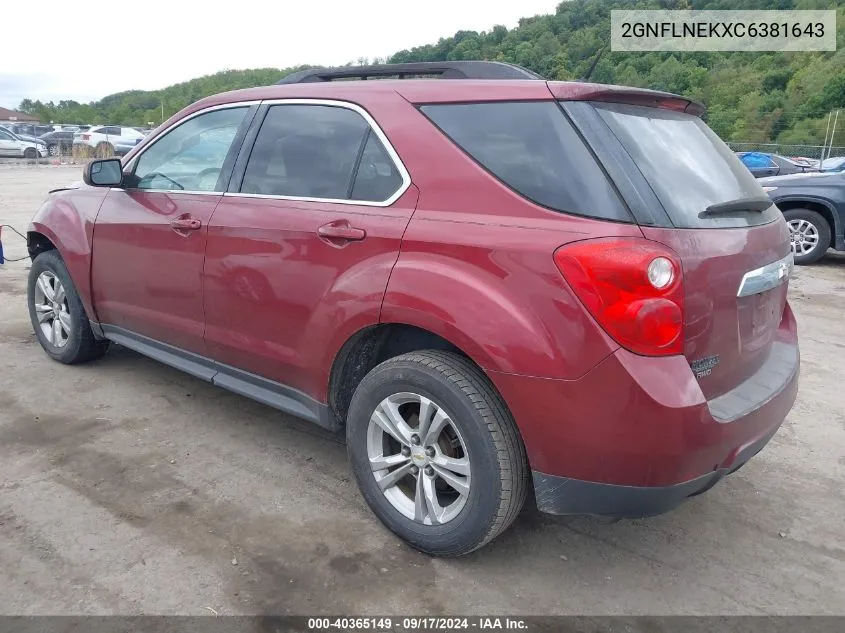 2GNFLNEKXC6381643 2012 Chevrolet Equinox 2Lt