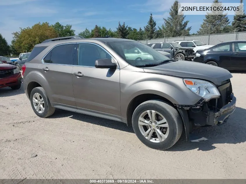 2012 Chevrolet Equinox 1Lt VIN: 2GNFLEEK1C6244705 Lot: 40373869