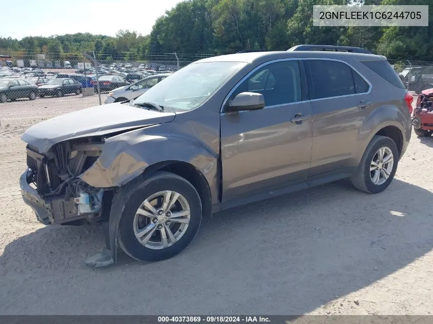 2012 Chevrolet Equinox 1Lt VIN: 2GNFLEEK1C6244705 Lot: 40373869