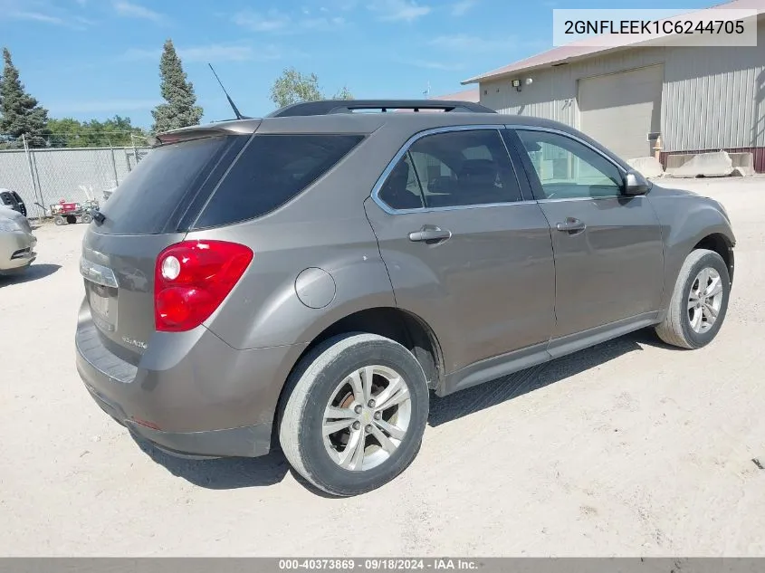 2012 Chevrolet Equinox 1Lt VIN: 2GNFLEEK1C6244705 Lot: 40373869