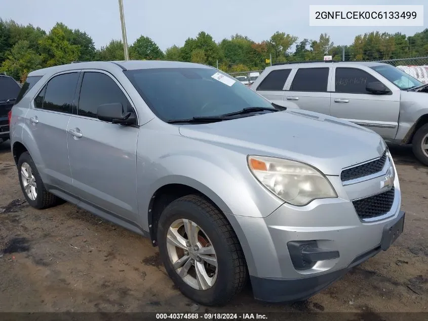 2012 Chevrolet Equinox Ls VIN: 2GNFLCEK0C6133499 Lot: 40374568