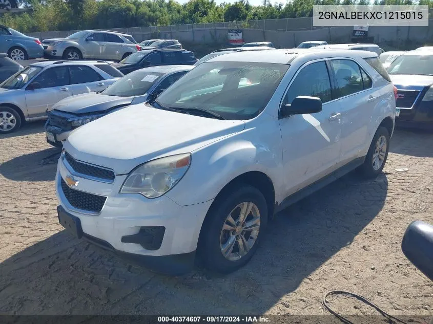 2012 Chevrolet Equinox Ls VIN: 2GNALBEKXC1215015 Lot: 40374607