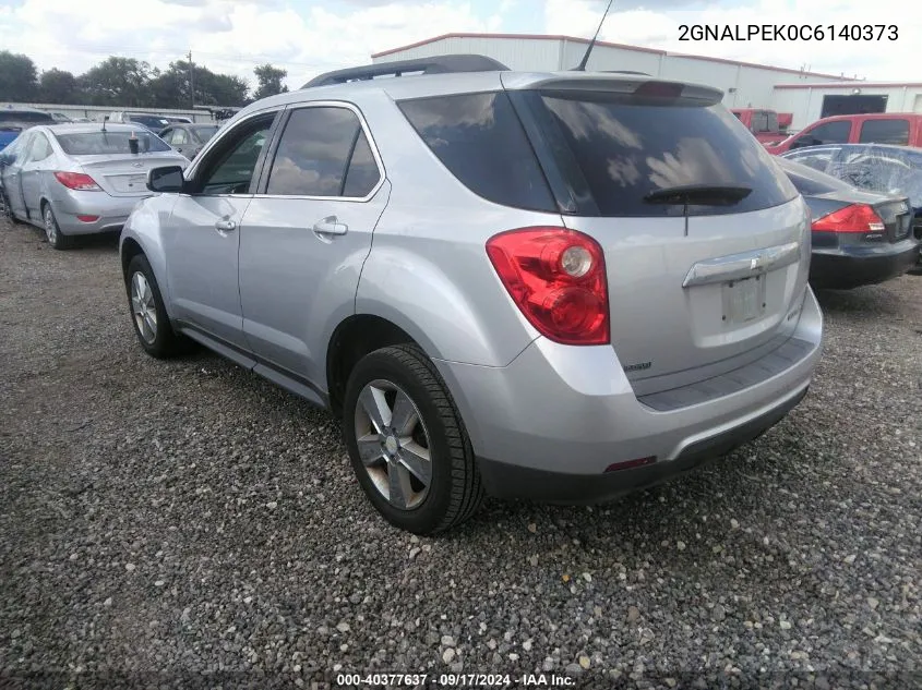 2012 Chevrolet Equinox 2Lt VIN: 2GNALPEK0C6140373 Lot: 40377637