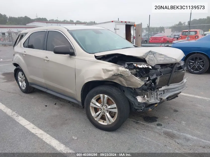 2012 Chevrolet Equinox Ls VIN: 2GNALBEK3C1139573 Lot: 40380295