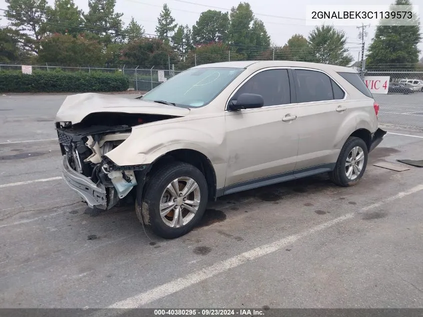 2012 Chevrolet Equinox Ls VIN: 2GNALBEK3C1139573 Lot: 40380295