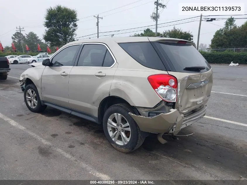 2012 Chevrolet Equinox Ls VIN: 2GNALBEK3C1139573 Lot: 40380295