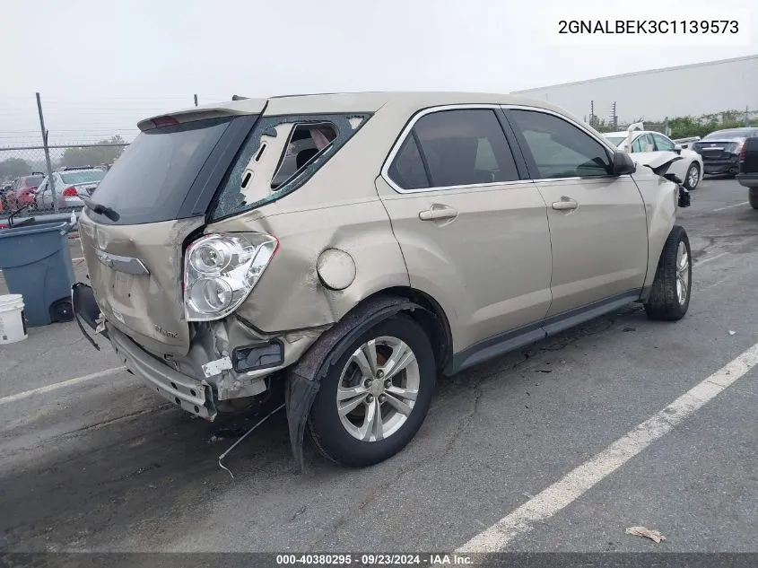 2012 Chevrolet Equinox Ls VIN: 2GNALBEK3C1139573 Lot: 40380295