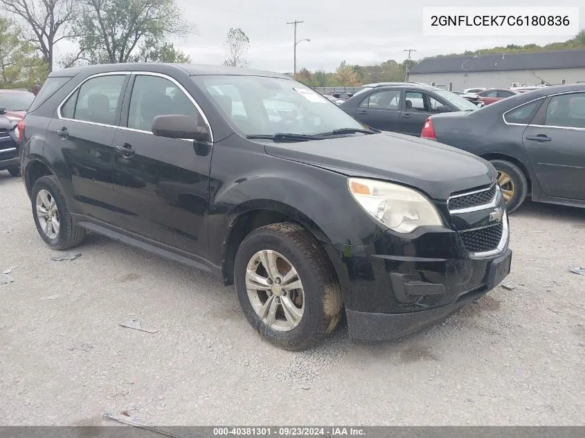 2012 Chevrolet Equinox Ls VIN: 2GNFLCEK7C6180836 Lot: 40381301