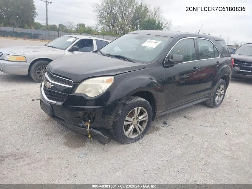 2012 Chevrolet Equinox Ls VIN: 2GNFLCEK7C6180836 Lot: 40381301