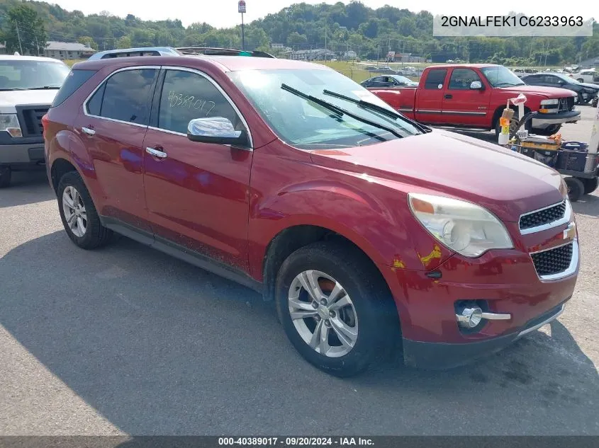 2012 Chevrolet Equinox Ltz VIN: 2GNALFEK1C6233963 Lot: 40389017