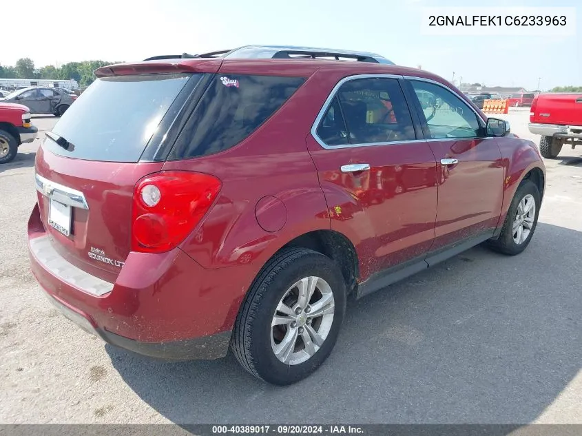 2012 Chevrolet Equinox Ltz VIN: 2GNALFEK1C6233963 Lot: 40389017