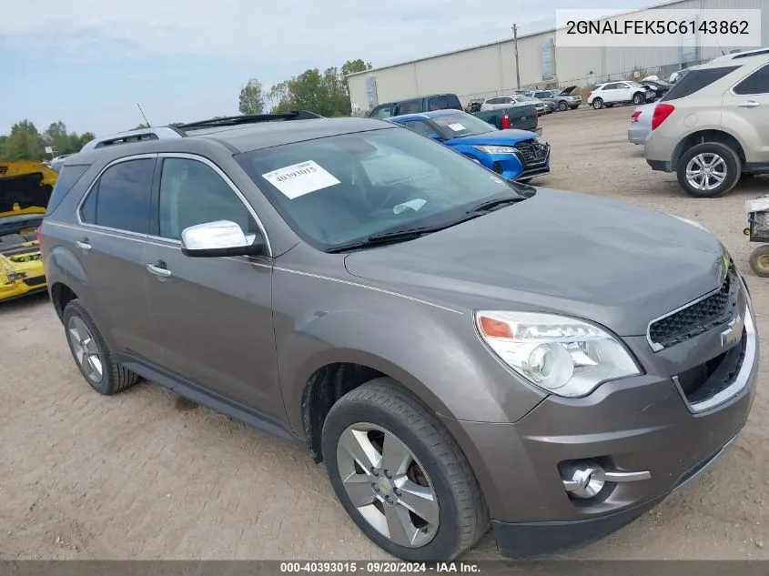 2012 Chevrolet Equinox Ltz VIN: 2GNALFEK5C6143862 Lot: 40393015