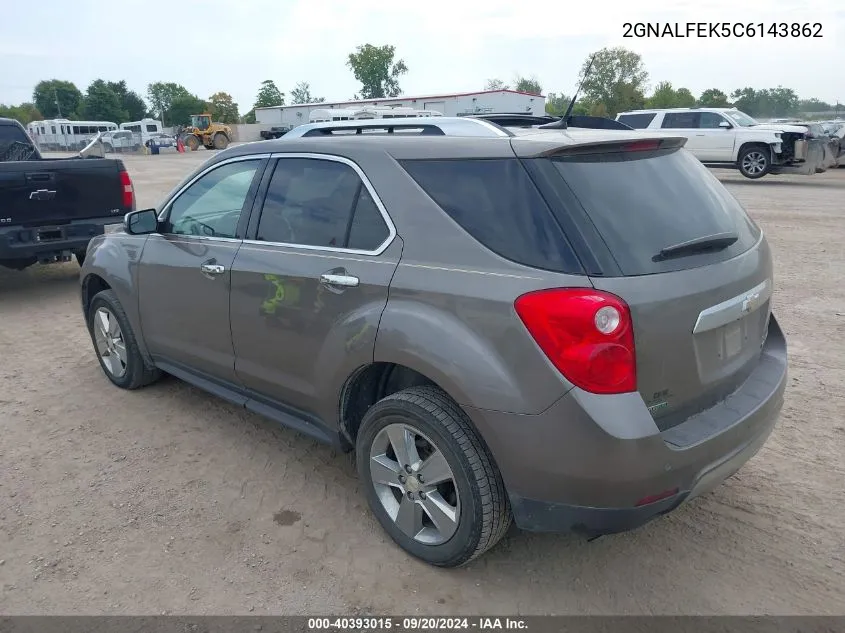 2012 Chevrolet Equinox Ltz VIN: 2GNALFEK5C6143862 Lot: 40393015